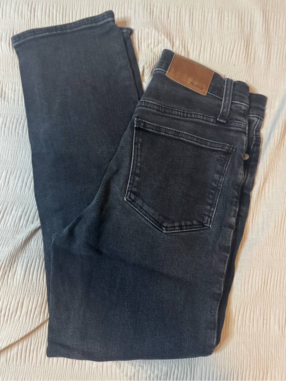 Madewell women’s black denim skinny straight jeans size 24 size 0
